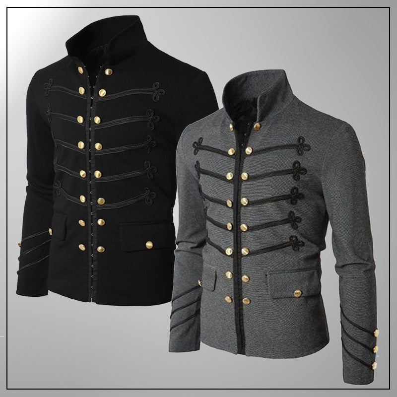 Men's Double-Breasted European Size Suit Jacket