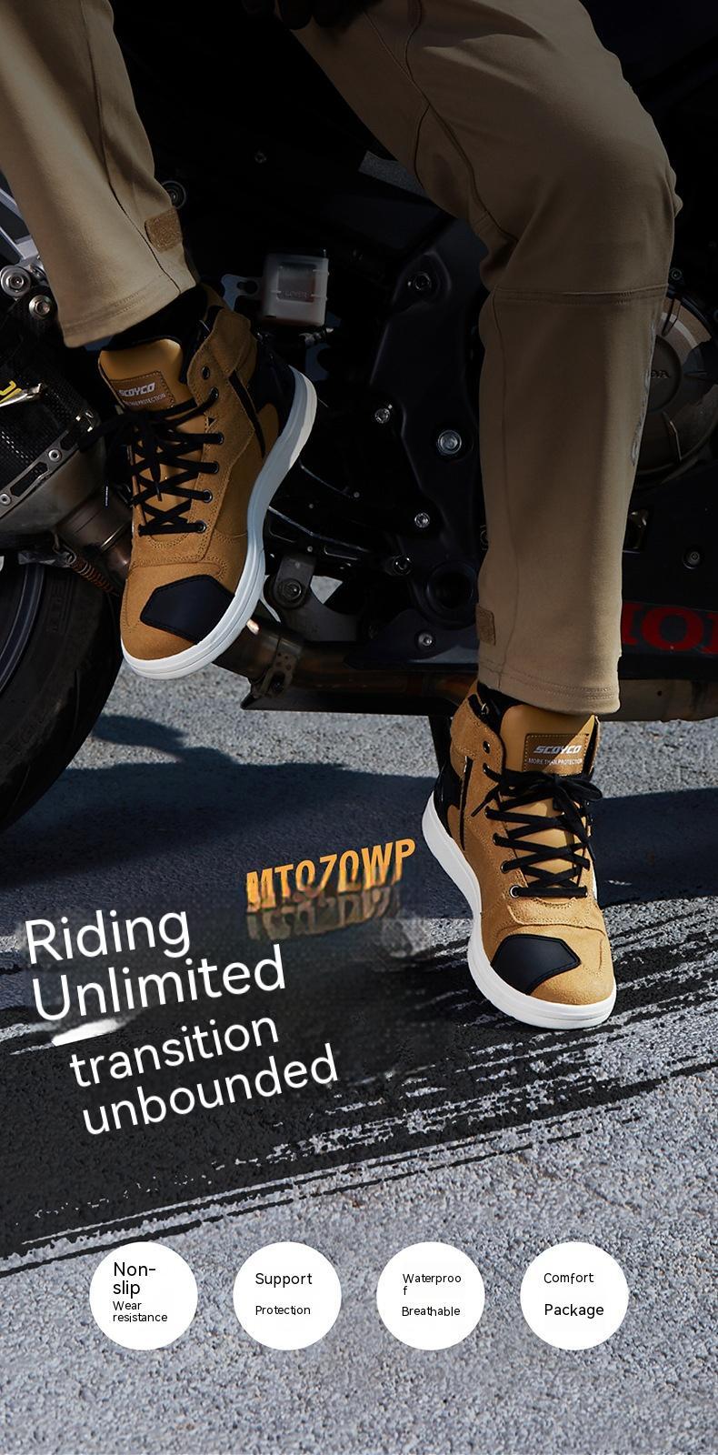 Motorcycle Riding Shoes Waterproof And Hard-wearing Non-slip Knight Equipment