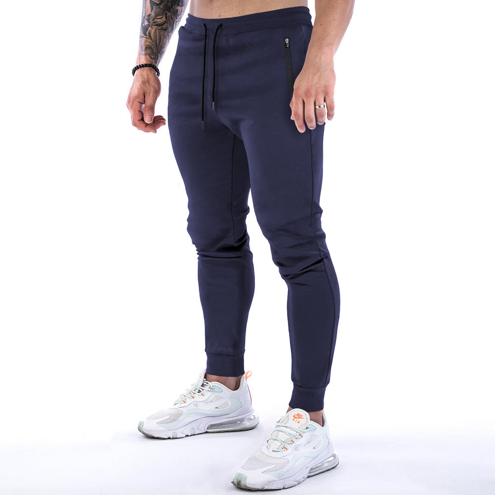 European And American Sports Trousers Men's Solid Color Fitness