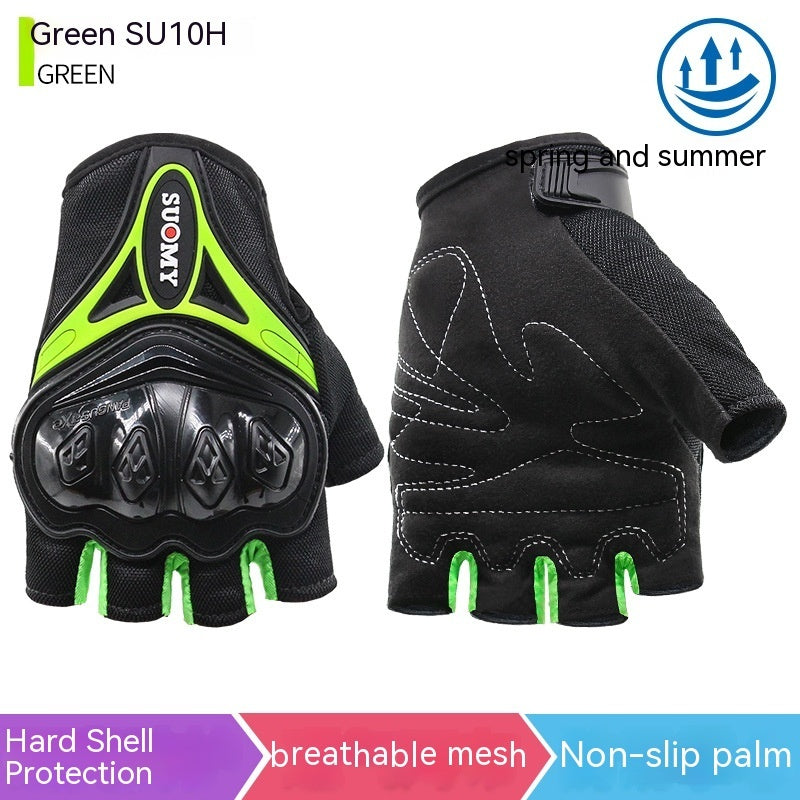 Motorcycle Summer Half Finger Gloves Anti-fall Off-road Riding Gloves