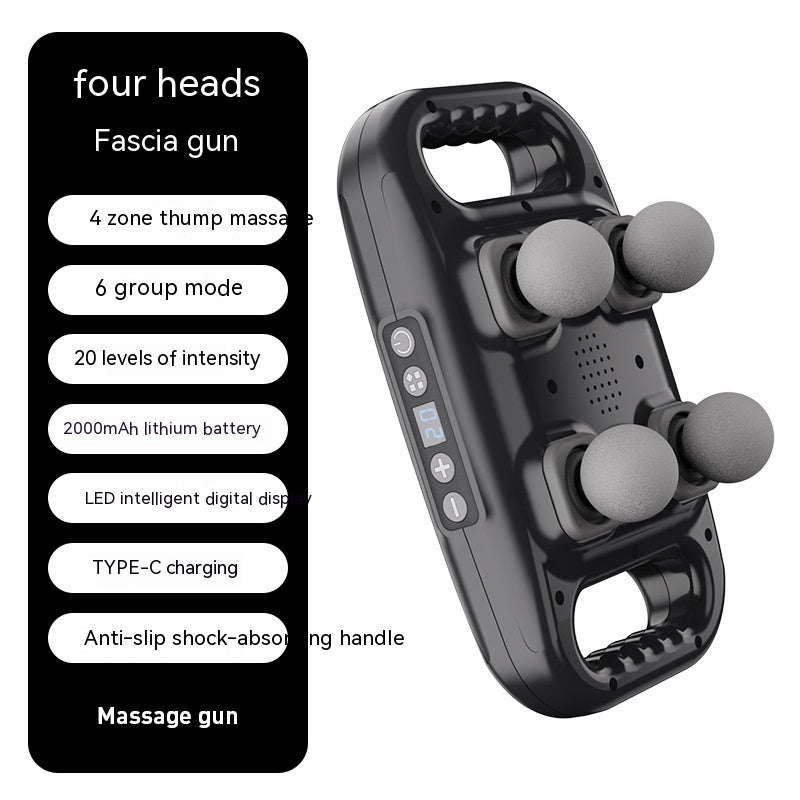 Four Head Massage Gun Massage Gun Whole Body High Frequency Muscle Relaxation Massager