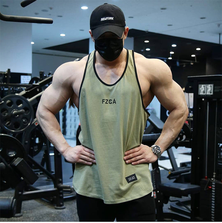 Fitness Vest Male Brother Training Basketball Wear Worker Muscle Running Top