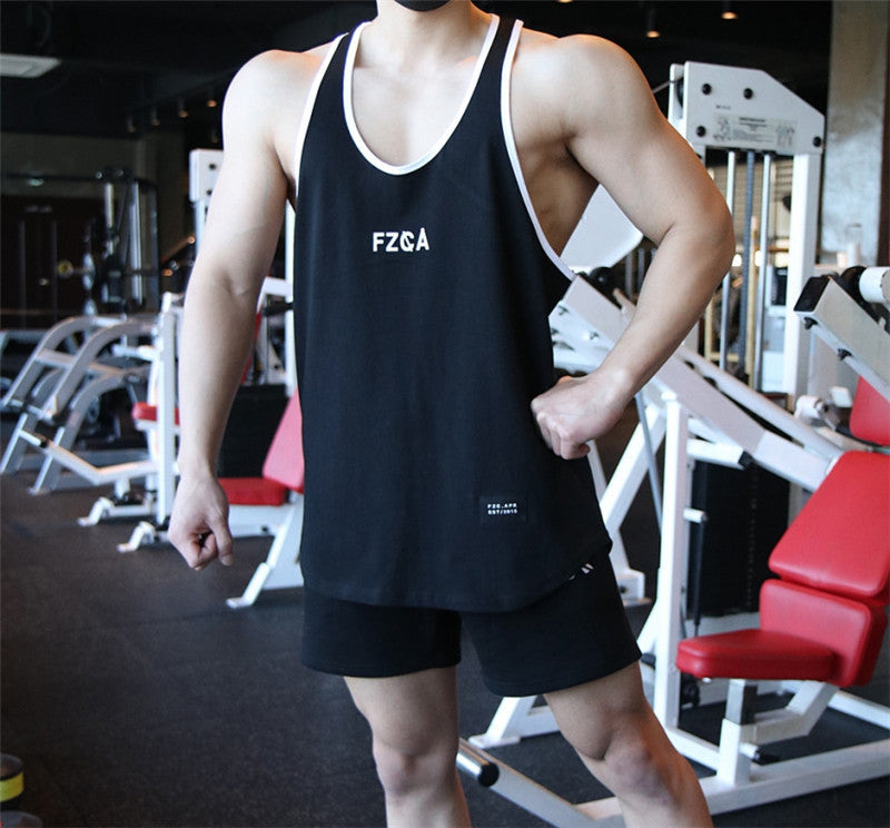 Fitness Vest Male Brother Training Basketball Wear Worker Muscle Running Top