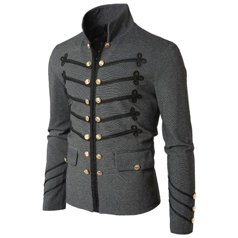 Men's Double-Breasted European Size Suit Jacket