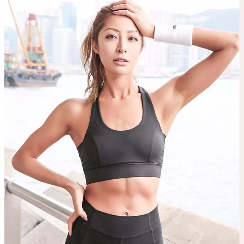 Strap Push Up Sports Bra for Women Gym Running Yoga Top Bra Athletic Vest Hollow Out Sportswear Underwear