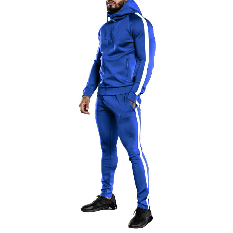 Plus Size Hooded Zip Cardigan Sports Suit