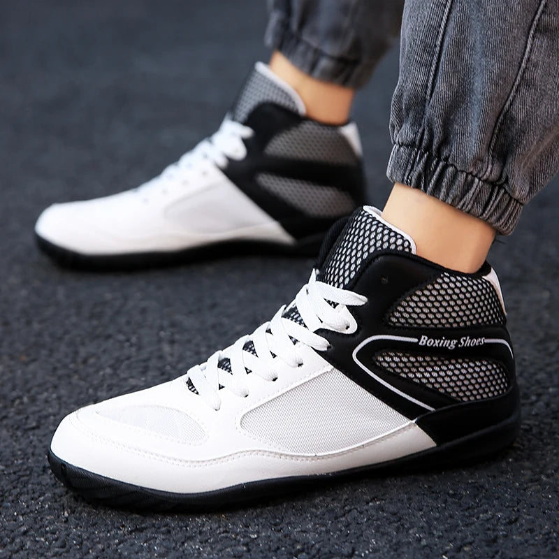 Breathable Boxing Shoes Men Women Wrestling Shoes Shock-absorbing Non-slip Boxing Fighting Shoes