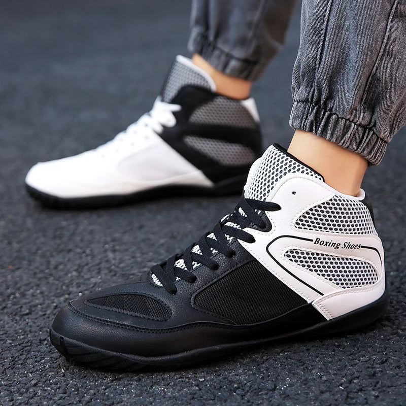 Breathable Boxing Shoes Men Women Wrestling Shoes Shock-absorbing Non-slip Boxing Fighting Shoes