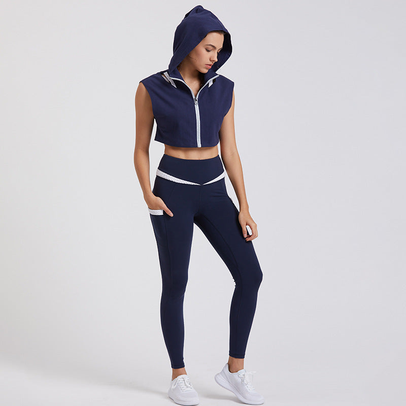 Women's Yoga Wear Leisure Sports Fitness Three-piece Suit